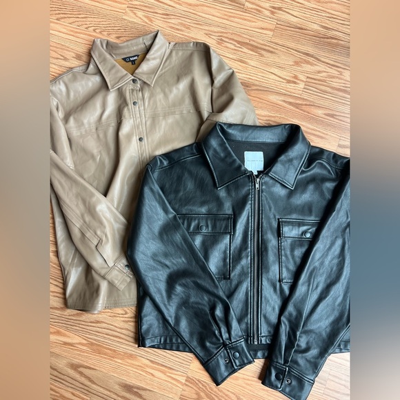 Jackets & Blazers - Black and Tan faux Leather bundle Jackets
